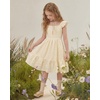 image:imageStelle Girls Square Neck Flutter Sleeve Tie Back Dress 515 Y  Smocked WaistCriss Cross Back BowCotton Lining Knee LengthBreathableStretchableEasterSpringSummerVacationBeachButter