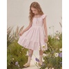 image:imageStelle Girls Square Neck Flutter Sleeve Tie Back Dress 515 Y  Smocked WaistCriss Cross Back BowCotton Lining Knee LengthBreathableStretchableEasterSpringSummerVacationBeachLight Pink