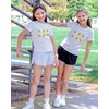 image:imageStelle Girls T Shirts Graphic Tees Short Sleeve Tshirts Crewneck Cute Summer Casual Basic Tops for Kids Teen 415 YearsGolden Sparkwhite