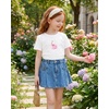 image:imageStelle Girls T Shirts Graphic Tees Short Sleeve Tshirts Crewneck Cute Summer Casual Basic Tops for Kids Teen 415 YearsSwan Whisperwhite