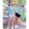 image:imageStelle Girls T Shirts Graphic Tees Short Sleeve Tshirts Crewneck Cute Summer Casual Basic Tops for Kids Teen 415 YearsWhite Bloomblue