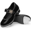 image:imageStelle Girls Tap Shoes Rhinestone BuckleToddlerLittle KidBig Kid  Rhinestone flower detailMary Jane styleSteel toe heel tapsCushioned insoleBeginner tap danceBlack