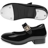 image:imageStelle Girls Tap Shoes Rhinestone BuckleToddlerLittle KidBig Kid  Rhinestone flower detailMary Jane styleSteel toe heel tapsCushioned insoleBeginner tap danceBlack