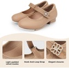 image:imageStelle Girls Tap Shoes Rhinestone BuckleToddlerLittle KidBig Kid  Rhinestone flower detailMary Jane styleSteel toe heel tapsCushioned insoleBeginner tap danceTan