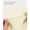 image:imageStelle Girls Underwear Cotton Brief Toddler Breathable Soft Panties 5 Pack  Underwear for Girls Design with Cute Bow Stretchy Waistband Breathable DoubleLayer Gusset for School Play Everyday Wear3 Whitesoft Butter Yellowwhisper Pink