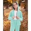 image:imageStelle Girls Velour Tracksuits Zip Up Hoodies Joggers with Pockets 515 Y  Sweatshirt with PocketsChin GuardElastic WaistFall Winter OutfitsHolidayChristmasToddlerLittle Girl TweenTeenPreppyMint Green