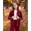image:imageStelle Girls Velour Tracksuits Zip Up Hoodies Joggers with Pockets 515 Y  Sweatshirt with PocketsChin GuardElastic WaistFall Winter OutfitsHolidayChristmasToddlerLittle Girl TweenTeenPreppyRuby