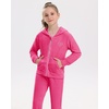 image:imageStelle Girls Velour Tracksuits Zip Up Hoodies Joggers with Pockets 515 Y  Sweatshirt with PocketsChin GuardElastic WaistFall Winter OutfitsHolidayChristmasToddlerLittle Girl TweenTeenPreppyHot Pink