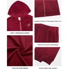 image:imageStelle Girls Velour Tracksuits Zip Up Hoodies Joggers with Pockets 515 Y  Sweatshirt with PocketsChin GuardElastic WaistFall Winter OutfitsHolidayChristmasToddlerLittle Girl TweenTeenPreppyRuby