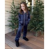 image:imageStelle Girls Velour Tracksuits Zip Up Hoodies Joggers with Pockets 515 Y  Sweatshirt with PocketsChin GuardElastic WaistFall Winter OutfitsHolidayChristmasToddlerLittle Girl TweenTeenPreppyNavy