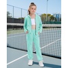 image:imageStelle Girls Velour Tracksuits Zip Up Hoodies Joggers with Pockets 515 Y  Sweatshirt with PocketsChin GuardElastic WaistFall Winter OutfitsHolidayChristmasToddlerLittle Girl TweenTeenPreppyMint Green