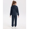 image:imageStelle Girls Velour Tracksuits Zip Up Hoodies Joggers with Pockets 515 Y  Sweatshirt with PocketsChin GuardElastic WaistFall Winter OutfitsHolidayChristmasToddlerLittle Girl TweenTeenPreppyNavy