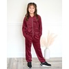 image:imageStelle Girls Velour Tracksuits Zip Up Hoodies Joggers with Pockets 515 Y  Sweatshirt with PocketsChin GuardElastic WaistFall Winter OutfitsHolidayChristmasToddlerLittle Girl TweenTeenPreppyRuby