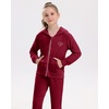 image:imageStelle Girls Velour Tracksuits Zip Up Hoodies Joggers with Pockets 515 Y  Sweatshirt with PocketsChin GuardElastic WaistFall Winter OutfitsHolidayChristmasToddlerLittle Girl TweenTeenPreppyRuby