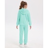 image:imageStelle Girls Velour Tracksuits Zip Up Hoodies Joggers with Pockets 515 Y  Sweatshirt with PocketsChin GuardElastic WaistFall Winter OutfitsHolidayChristmasToddlerLittle Girl TweenTeenPreppyMint Green