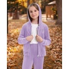 image:imageStelle Girls Velour Tracksuits Zip Up Hoodies Joggers with Pockets 515 Y  Sweatshirt with PocketsChin GuardElastic WaistFall Winter OutfitsHolidayChristmasToddlerLittle Girl TweenTeenPreppyLilac
