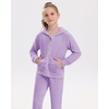 image:imageStelle Girls Velour Tracksuits Zip Up Hoodies Joggers with Pockets 515 Y  Sweatshirt with PocketsChin GuardElastic WaistFall Winter OutfitsHolidayChristmasToddlerLittle Girl TweenTeenPreppyLilac