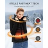 image:imageStelle Heated Vest Women Power Bank Not Included Smart Warming Electric Heating Puffer Vest Lightweight FleeceBlack