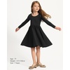 image:imageStelle Long Sleeve Girls Dress Toddler Dresses Skater Twirl Cotton ALine Dress for School Casual  Criss Cross BackCrew NeckHigh WaistSpinny SwingStretchableSpring Fall WinterCasual School Birthday DanceBlack