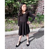 image:imageStelle Long Sleeve Girls Dress Toddler Dresses Skater Twirl Cotton ALine Dress for School Casual  Criss Cross BackCrew NeckHigh WaistSpinny SwingStretchableSpring Fall WinterCasual School Birthday DanceBlack