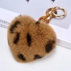 image:imageStelle Pom Pom Keychain Rabbit Fur Bag Charms Fluffy Cute Keychains Purse Backpack Accessories Gifts for GirlsWomenCheetahheart