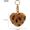 image:imageStelle Pom Pom Keychain Rabbit Fur Bag Charms Fluffy Cute Keychains Purse Backpack Accessories Gifts for GirlsWomenCheetahheart