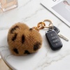 image:imageStelle Pom Pom Keychain Rabbit Fur Bag Charms Fluffy Cute Keychains Purse Backpack Accessories Gifts for GirlsWomenCheetahheart