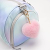 image:imageStelle Pom Pom Keychain Rabbit Fur Bag Charms Fluffy Cute Keychains Purse Backpack Accessories Gifts for GirlsWomenPinkheart