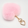 image:imageStelle Pom Pom Keychain Rabbit Fur Bag Charms Fluffy Cute Keychains Purse Backpack Accessories Gifts for GirlsWomenPinkheart