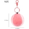 image:imageStelle Pom Pom Keychain Rabbit Fur Bag Charms Fluffy Cute Keychains Purse Backpack Accessories Gifts for GirlsWomenPinktennis Ball