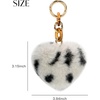 image:imageStelle Pom Pom Keychain Rabbit Fur Bag Charms Fluffy Cute Keychains Purse Backpack Accessories Gifts for GirlsWomenWhite Cheetahheart
