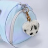 image:imageStelle Pom Pom Keychain Rabbit Fur Bag Charms Fluffy Cute Keychains Purse Backpack Accessories Gifts for GirlsWomenWhite Cheetahheart