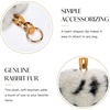 image:imageStelle Pom Pom Keychain Rabbit Fur Bag Charms Fluffy Cute Keychains Purse Backpack Accessories Gifts for GirlsWomenWhite Cheetahheart