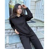 image:imageStelle Sweat Suits for Womens 2 Piece Sweat Set Long Sleeve Hoodie Sweatsuits Sets Drawstring Sweatpants with PocketsBlack
