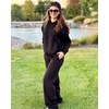 image:imageStelle Sweat Suits for Womens 2 Piece Sweat Set Long Sleeve Hoodie Sweatsuits Sets Drawstring Sweatpants with PocketsBlack
