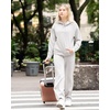 image:imageStelle Sweat Suits for Womens 2 Piece Sweat Set Long Sleeve Hoodie Sweatsuits Sets Drawstring Sweatpants with PocketsLight Grey