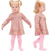 image:imageStelle Toddler Girls Tights Baby Cable Knit Thick Stockings Cotton Winter Warm Leggings Pantyhose 123 Pack1pink