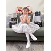 image:imageStelle Toddler Girls Tights Baby Cable Knit Thick Stockings Cotton Winter Warm Leggings Pantyhose 123 Pack2 Black1 White