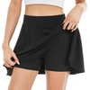image:imageStelle Women Casual Skater Skirts with Shorts Underneath Basic Versatile Flared Mini SkortsBlack