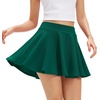 image:imageStelle Women Casual Skater Skirts with Shorts Underneath Basic Versatile Flared Mini SkortsGreen