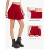 image:imageStelle Women Casual Skater Skirts with Shorts Underneath Basic Versatile Flared Mini SkortsRed