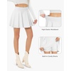 image:imageStelle Women Casual Skater Skirts with Shorts Underneath Basic Versatile Flared Mini SkortsWhite