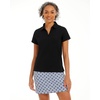 image:imageStelle Women Golf Polo Shirts Tennis Shirt Short Sleeve V Neck QuickDrying Collared TopBlack