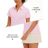 image:imageStelle Women Golf Polo Shirts Tennis Shirt Short Sleeve V Neck QuickDrying Collared TopCherry Blossom