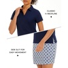 image:imageStelle Women Golf Polo Shirts Tennis Shirt Short Sleeve V Neck QuickDrying Collared TopNavy
