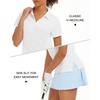 image:imageStelle Women Golf Polo Shirts Tennis Shirt Short Sleeve V Neck QuickDrying Collared TopWhite