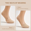 image:imageStelle Women Lyrical Shoes Half Soles Pirouettes Dance Canvas Turners  Highly stretch canvas Suede outsole Presewn elastic straps Pirouettes Lyrical dance Contemporary dance FlexibleSand