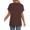 image:imageStelle Women Modal Soft Crewneck Cap Short Sleeve T Shirts Summer Tops Trendy Basic Casual Clothes 2025Cocoa