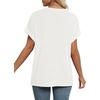 image:imageStelle Women Modal Soft Crewneck Cap Short Sleeve T Shirts Summer Tops Trendy Basic Casual Clothes 2025Creme