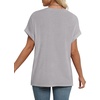 image:imageStelle Women Modal Soft Crewneck Cap Short Sleeve T Shirts Summer Tops Trendy Basic Casual Clothes 2025Grey